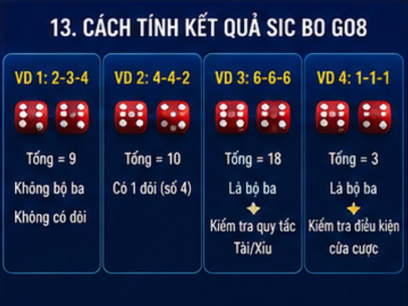 Cách Chơi Sic Bo GO8 – Hướng Dẫn Luật Chơi Và Cửa Cược
