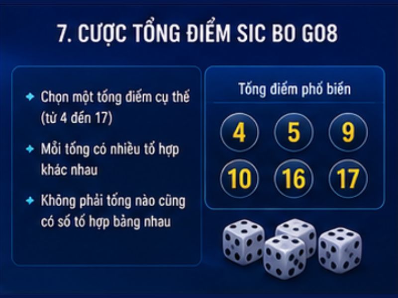Cách Chơi Sic Bo GO8 – Hướng Dẫn Luật Chơi Và Cửa Cược