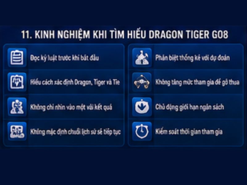 Dragon Tiger GO8 – Luật Chơi, Cách Tính Kết Quả Chi Tiết
