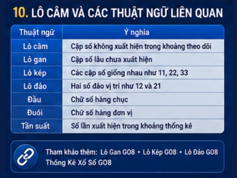 Lô Câm GO8 Là Gì? Cách Thống Kê Và Phân Biệt Lô Gan